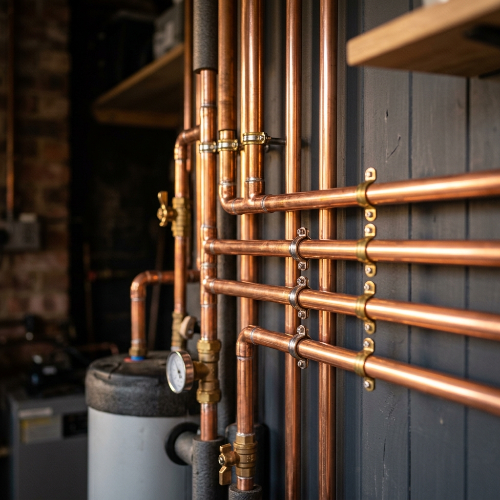 Premium copper plumbing installation